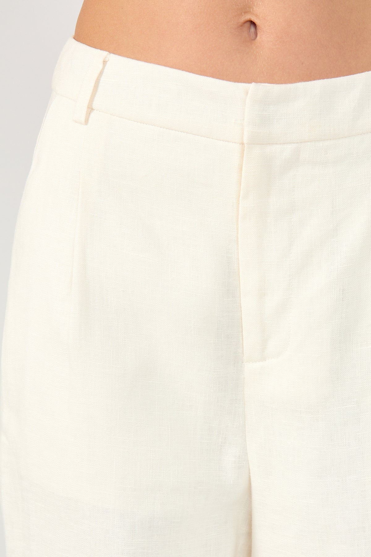 Perfect Stranger Tobago Tailored Linen Pants Cream