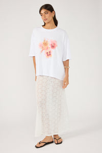 Perfect Stranger Inez Lace Maxi Skirt White
