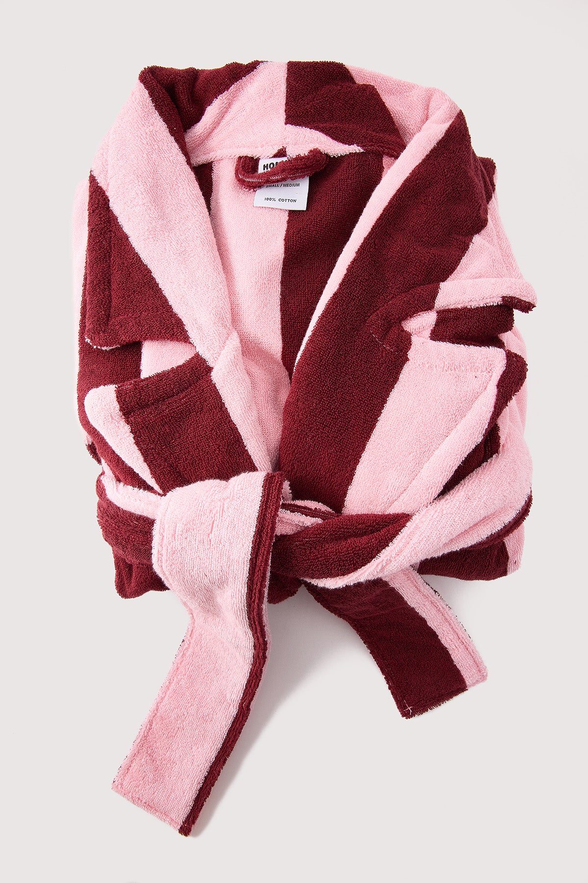 Hommey Hommey Robe - Rocky Road Stripes Burgundy Stripe/Pink