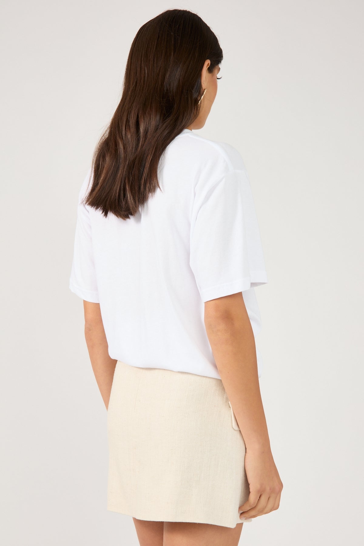 Perfect Stranger MENORCA LINEN SPECKLE TAILORED SKIRT Oatmeal