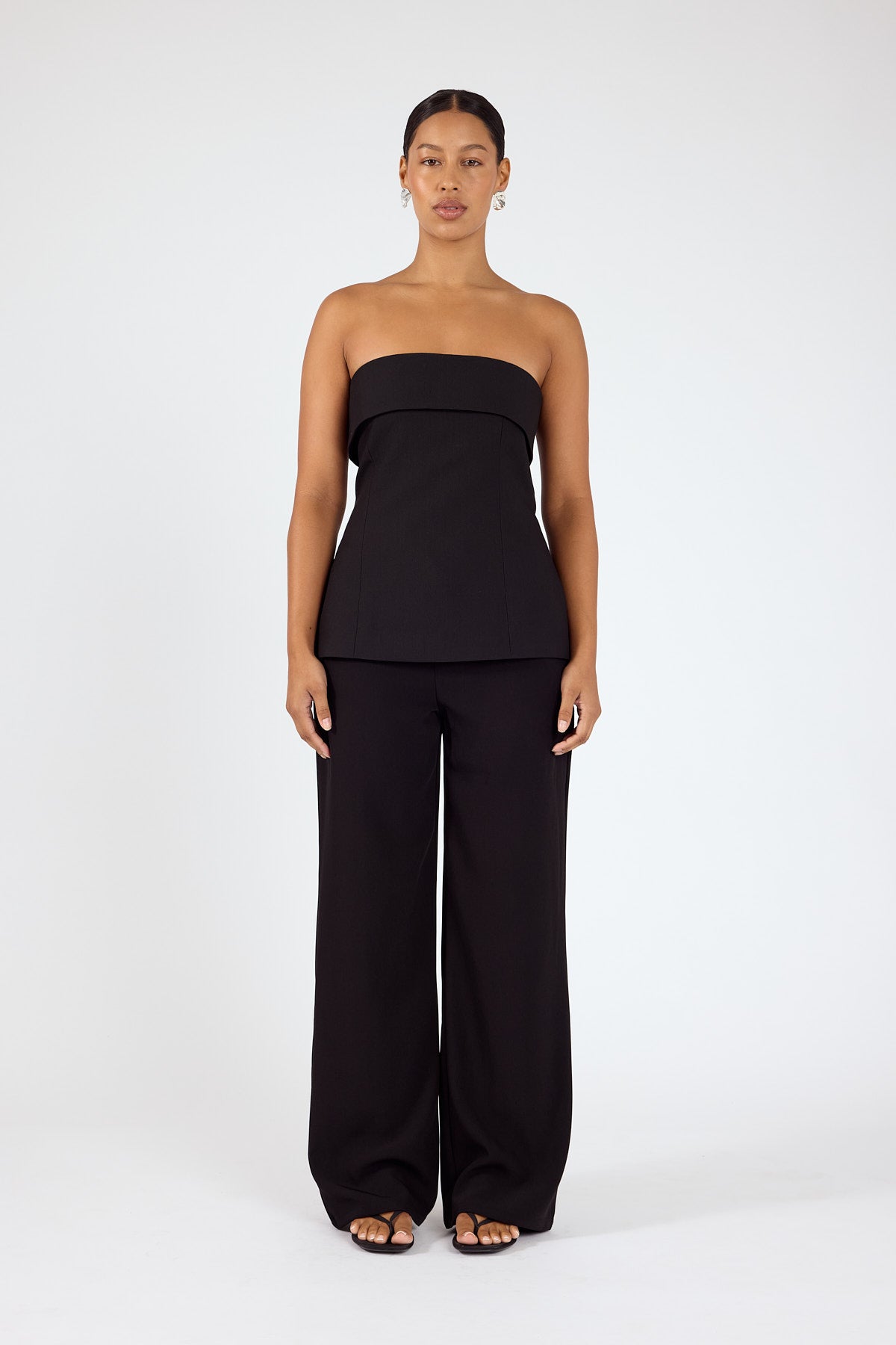 Perfect Stranger Luca Strapless Long Line Top Black