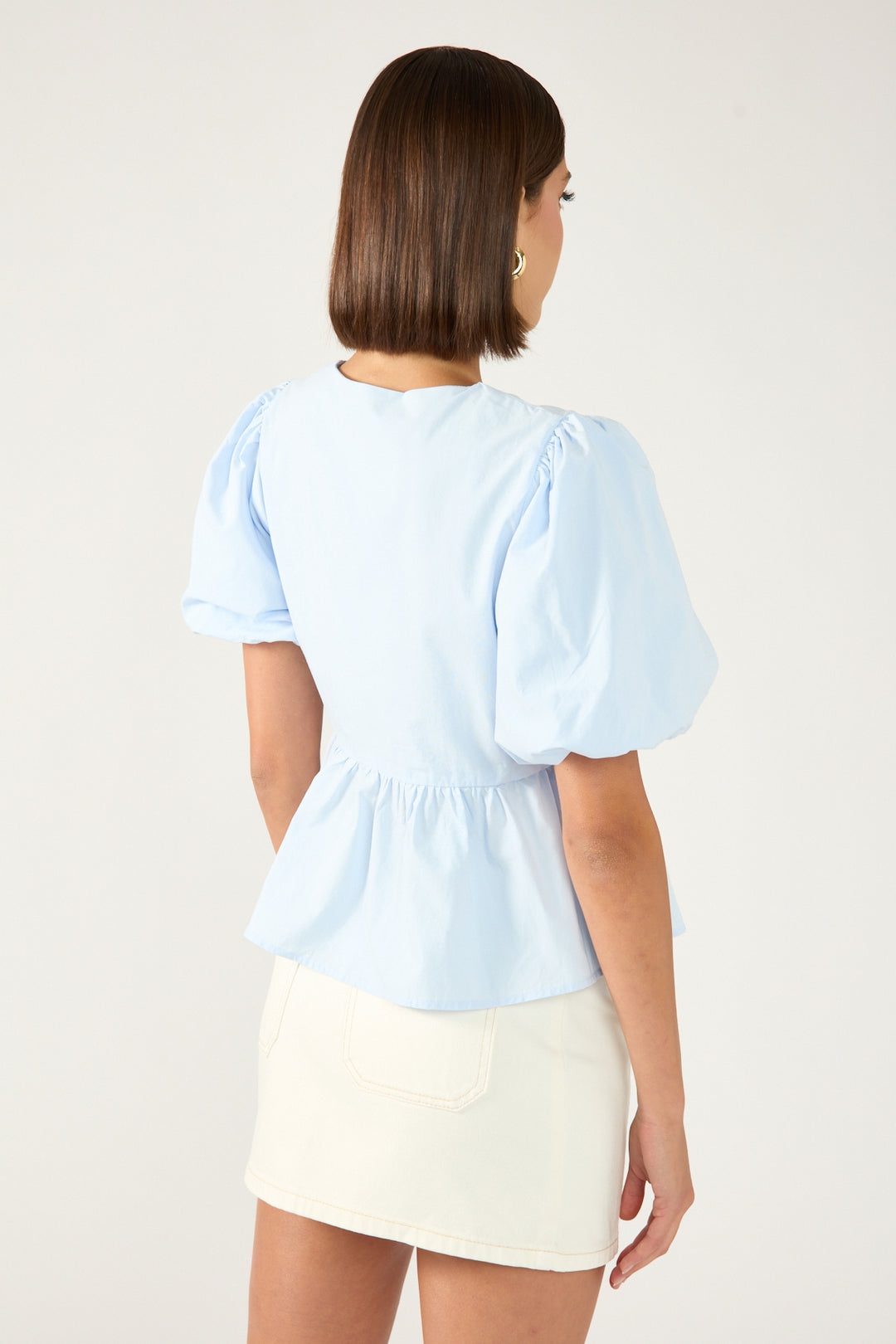 Perfect Stranger Mika Denim Mini Skirt Cream