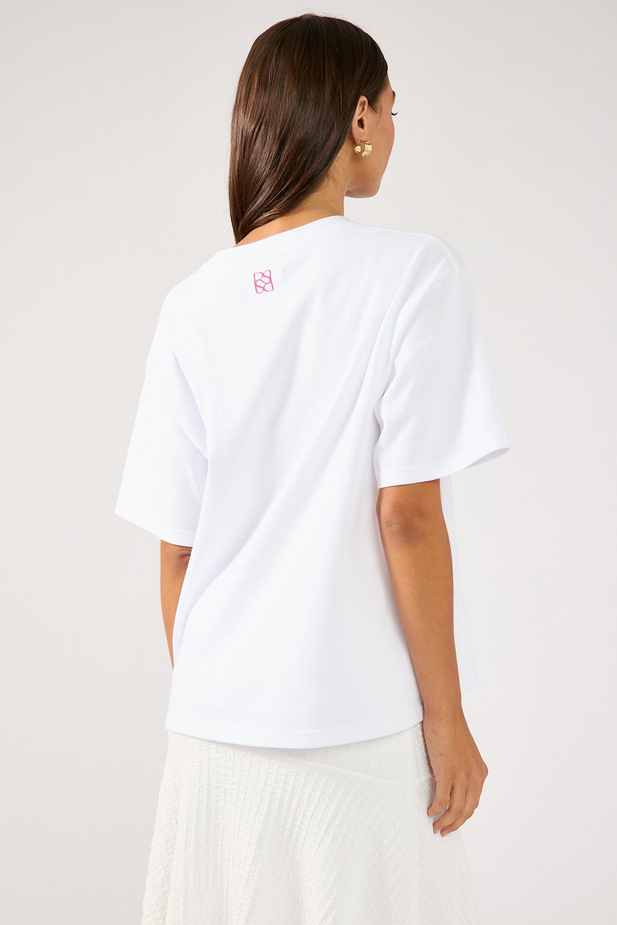 Perfect Stranger Flora Oversized Graphic Tee White