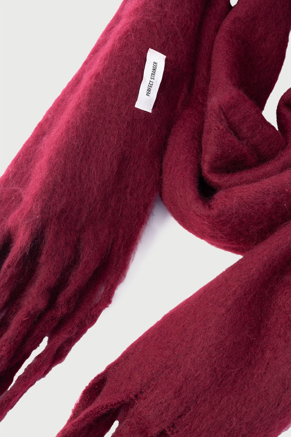 Perfect Stranger Plush Oversized Knit Scarf Burgundy