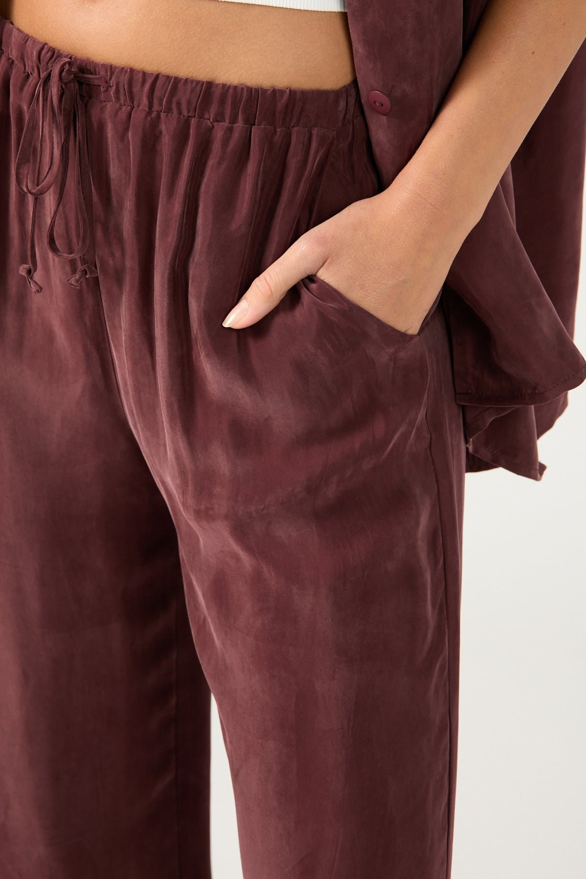 Perfect Stranger Ace Cupro Pant Burgundy