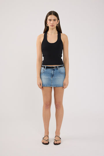 Abrand 99 Skirt Paloma Mid Blue Denim