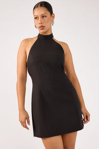 Perfect Stranger Beck Halter Dress Black
