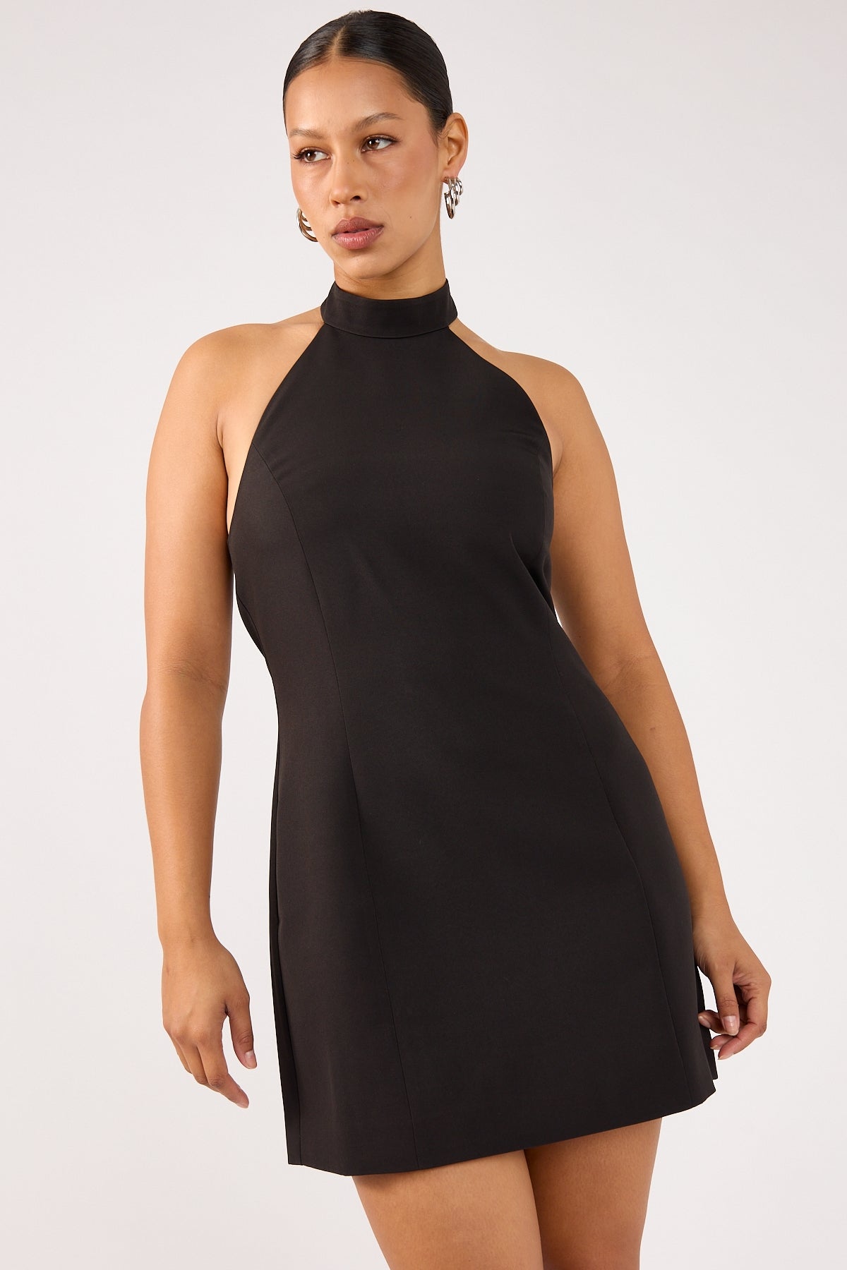 Perfect Stranger Beck Halter Dress Black