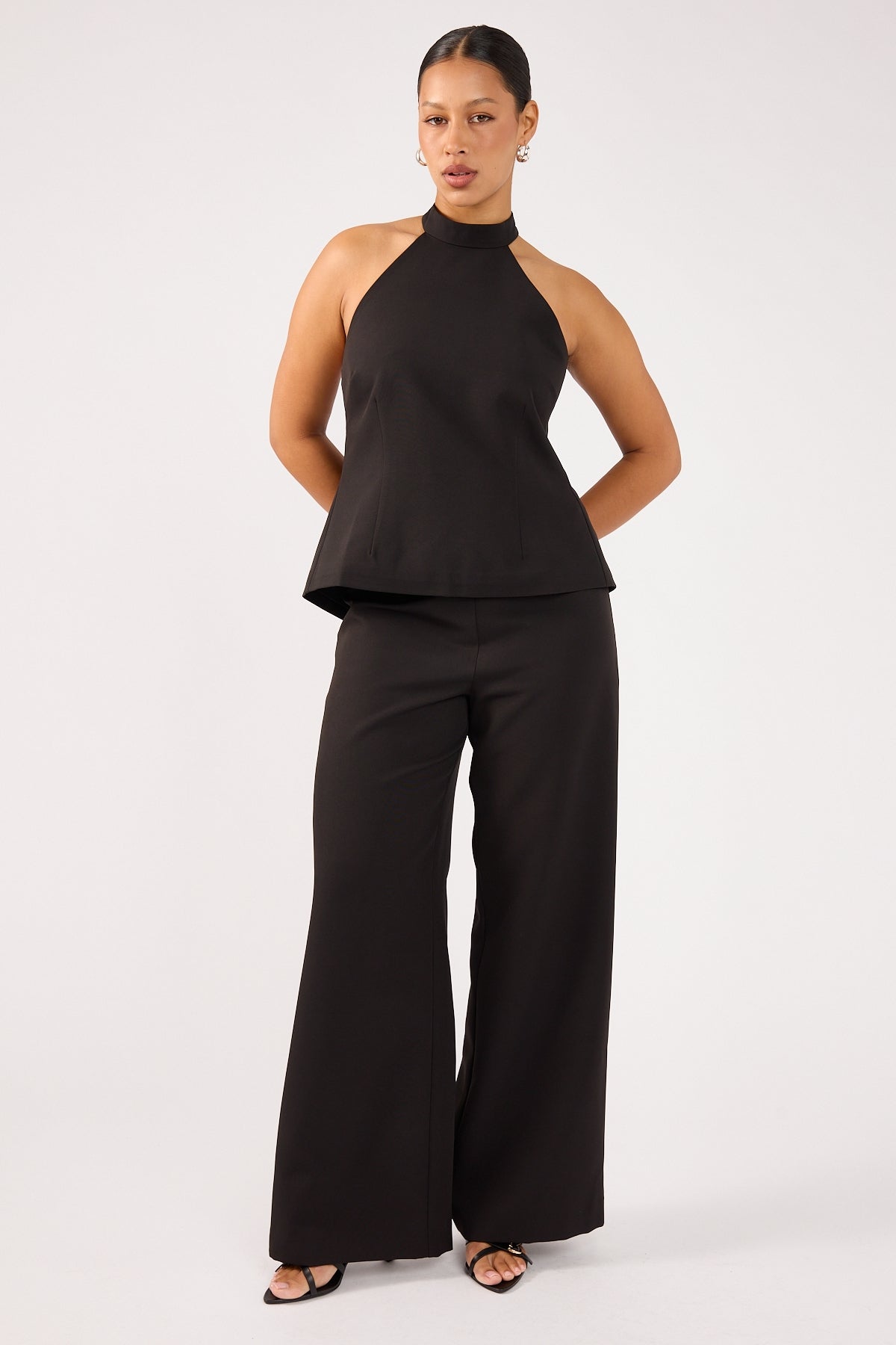 Perfect Stranger Beck Buckle Mid Rise Pant Black