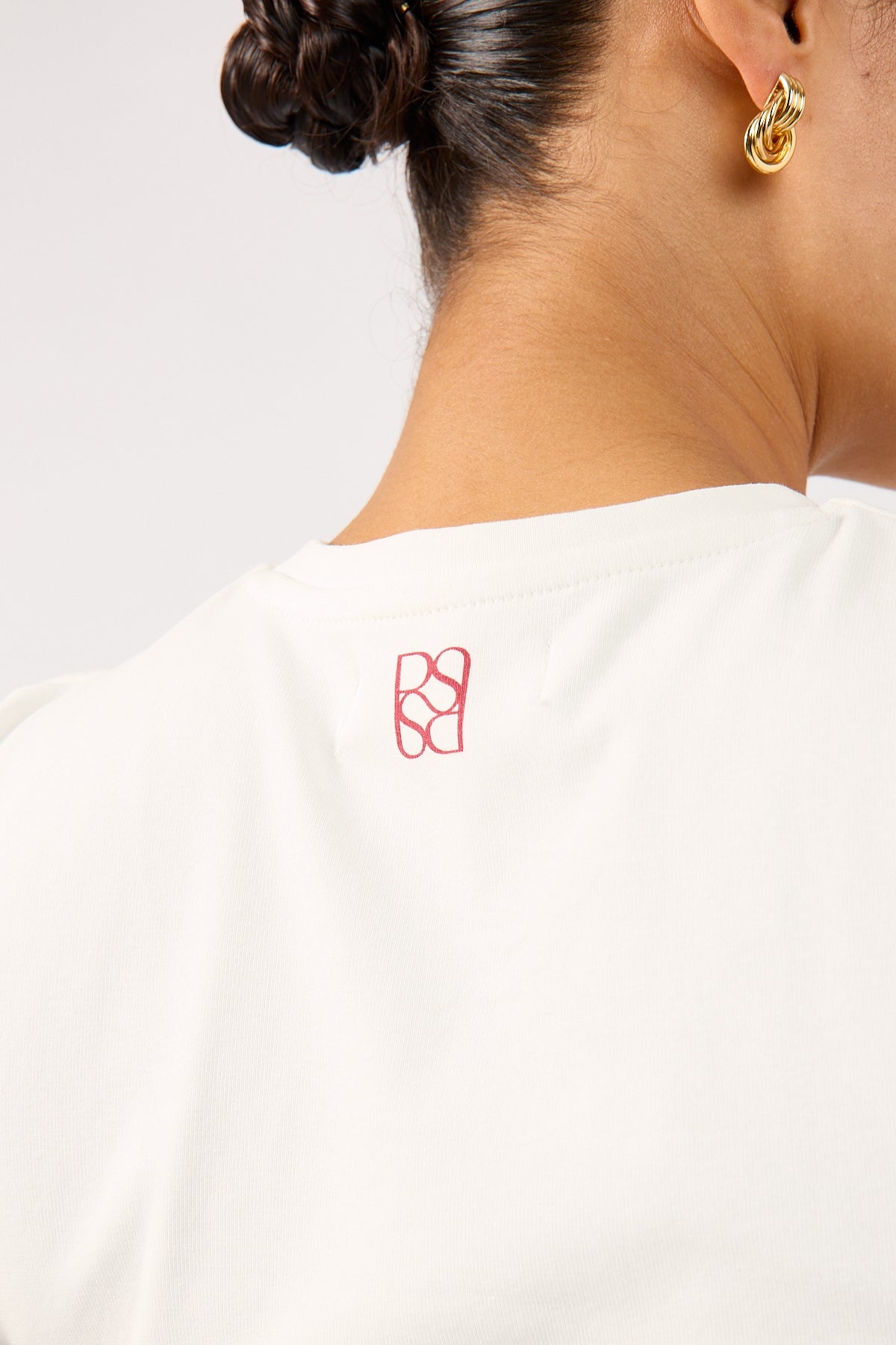 Perfect Stranger Vino Cap Sleeve Tee White Print