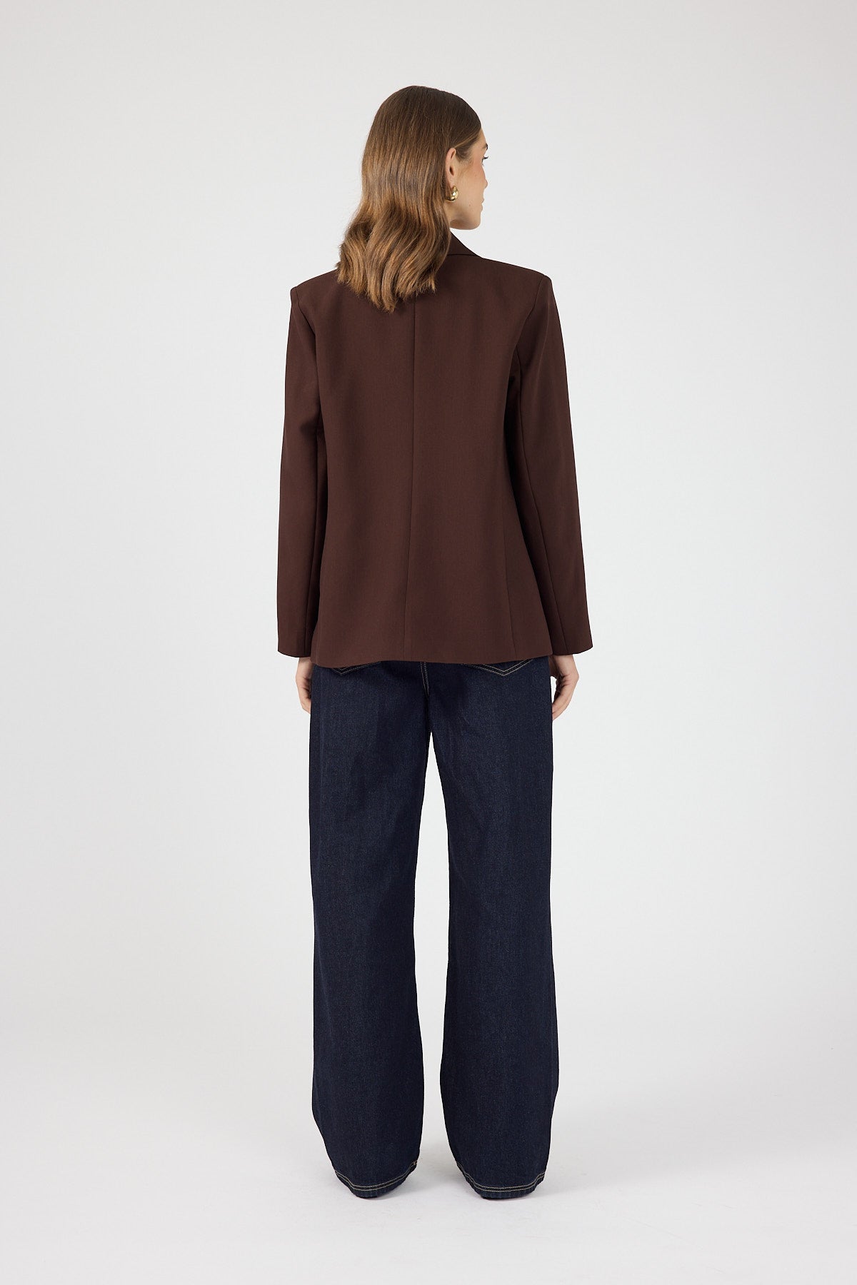 Perfect Stranger Luca Oversized Blazer Chocolate