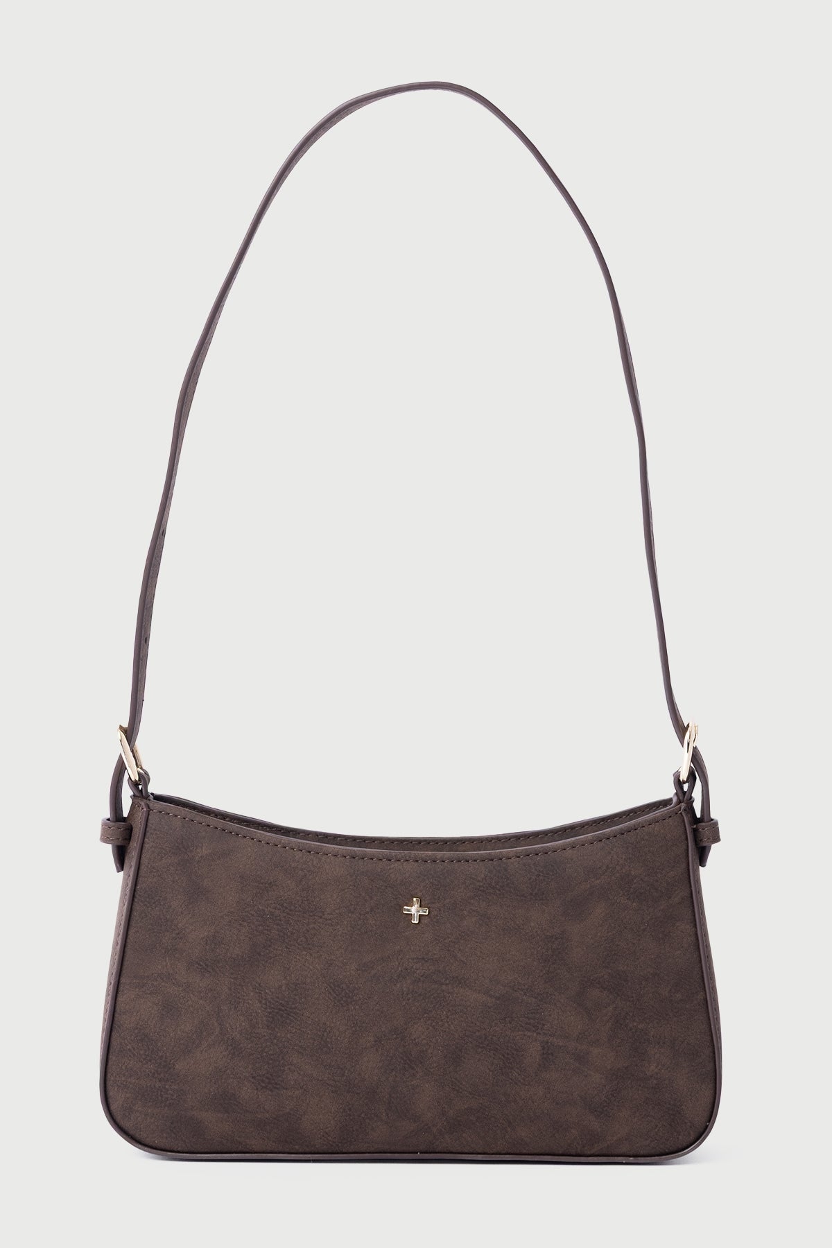 Peta + Jain Lilu Shoulder Bag Chocolate Suede PU/Gold