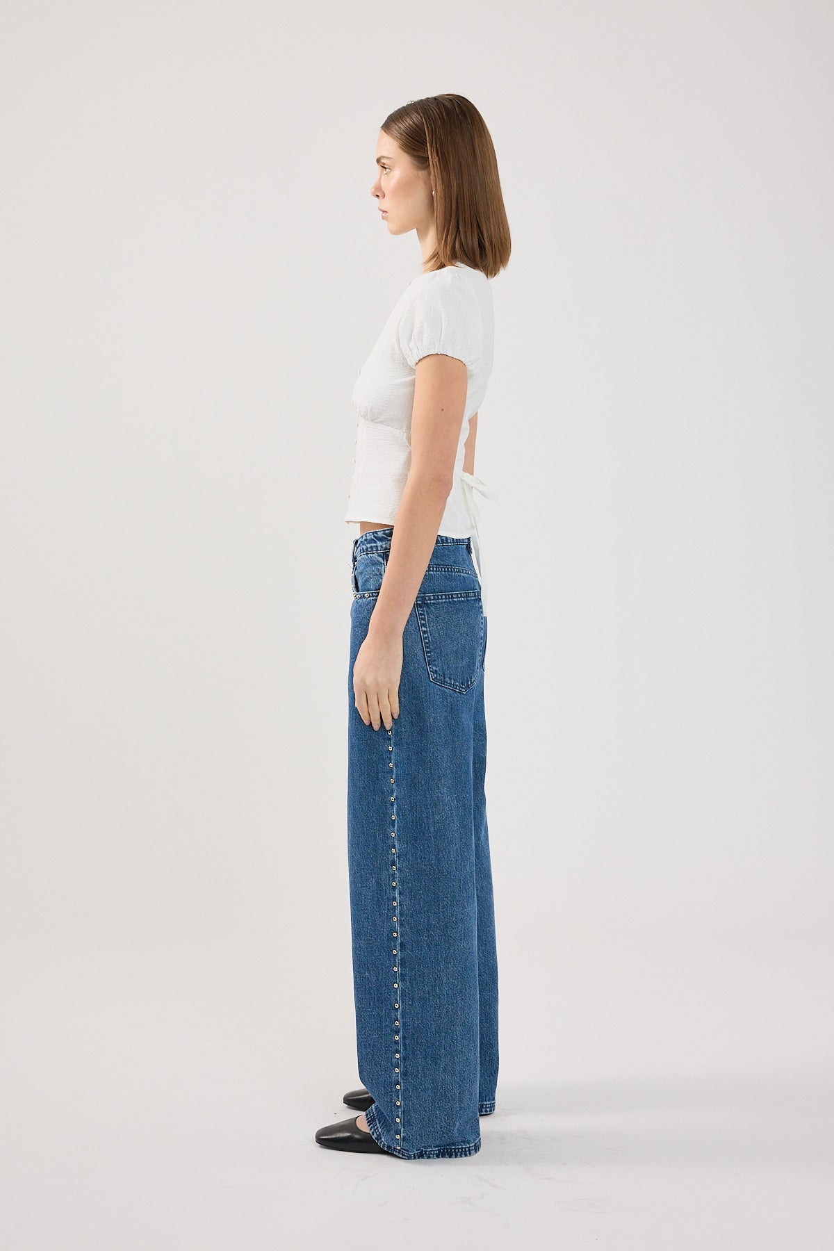 Perfect Stranger Aurora Keyhole Top White