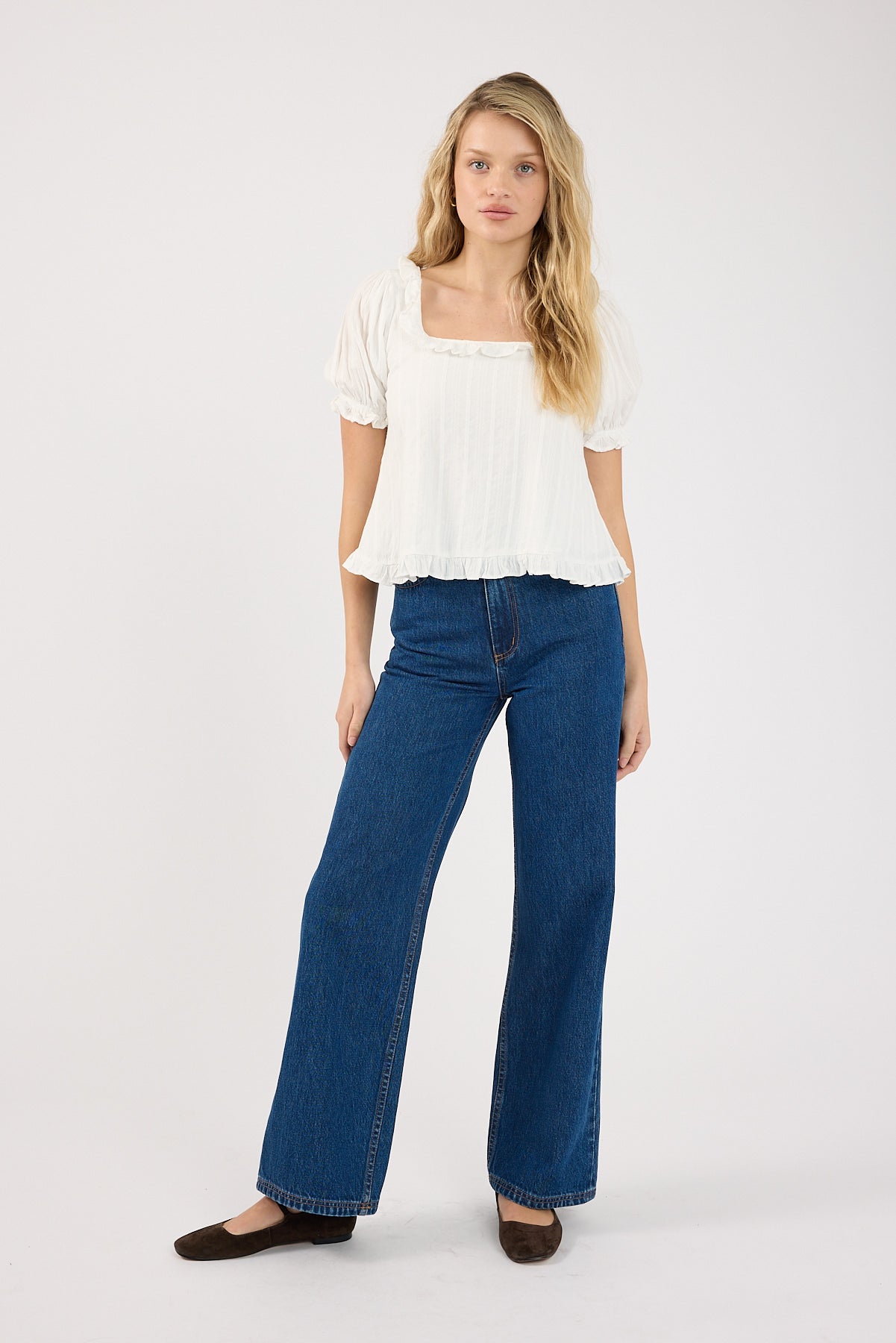 Perfect Stranger Talitha Babydoll Top White