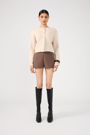 Perfect Stranger Prue Fluffy Cardigan Oat