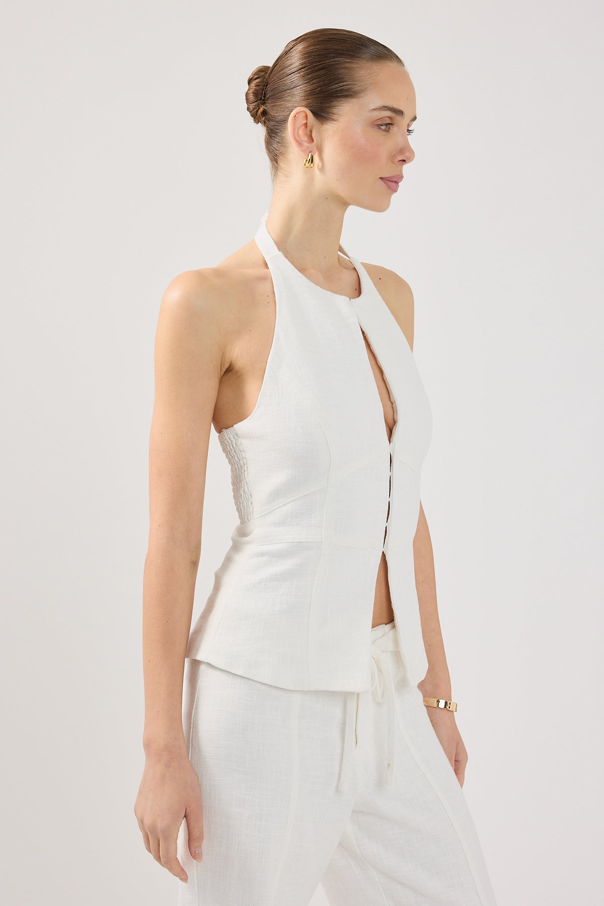 Perfect Stranger Maui Keyhole Top White