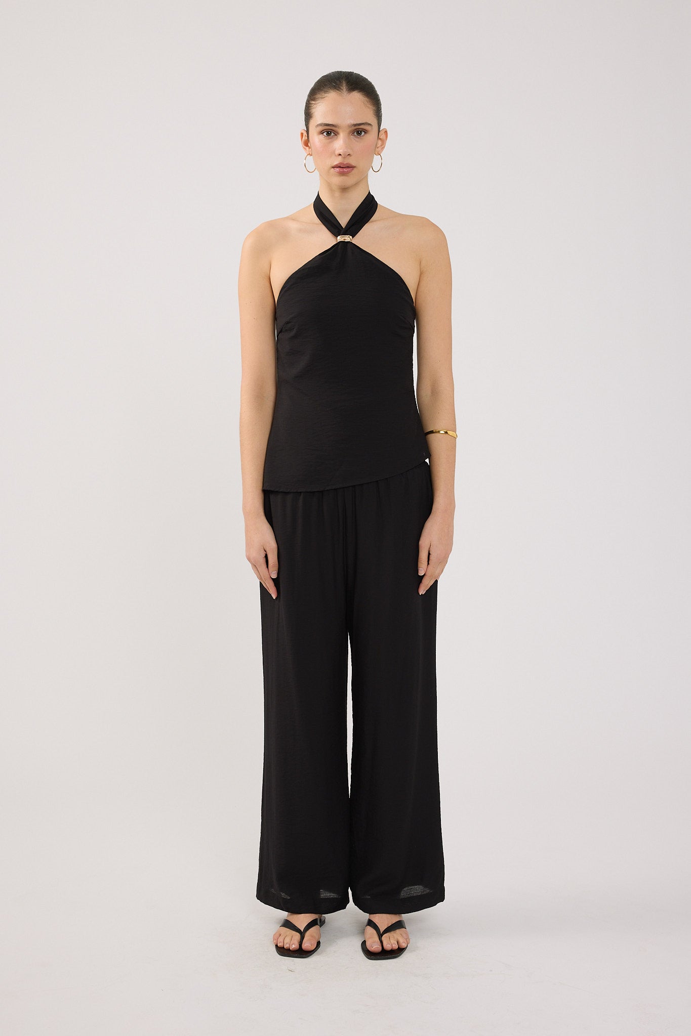 Perfect Stranger Avalia Elastic Waist Pant Black