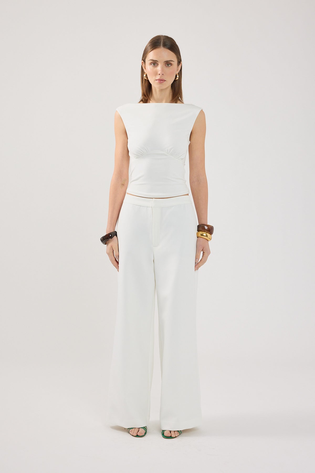 Perfect Stranger Cecelia High Rise Pant White