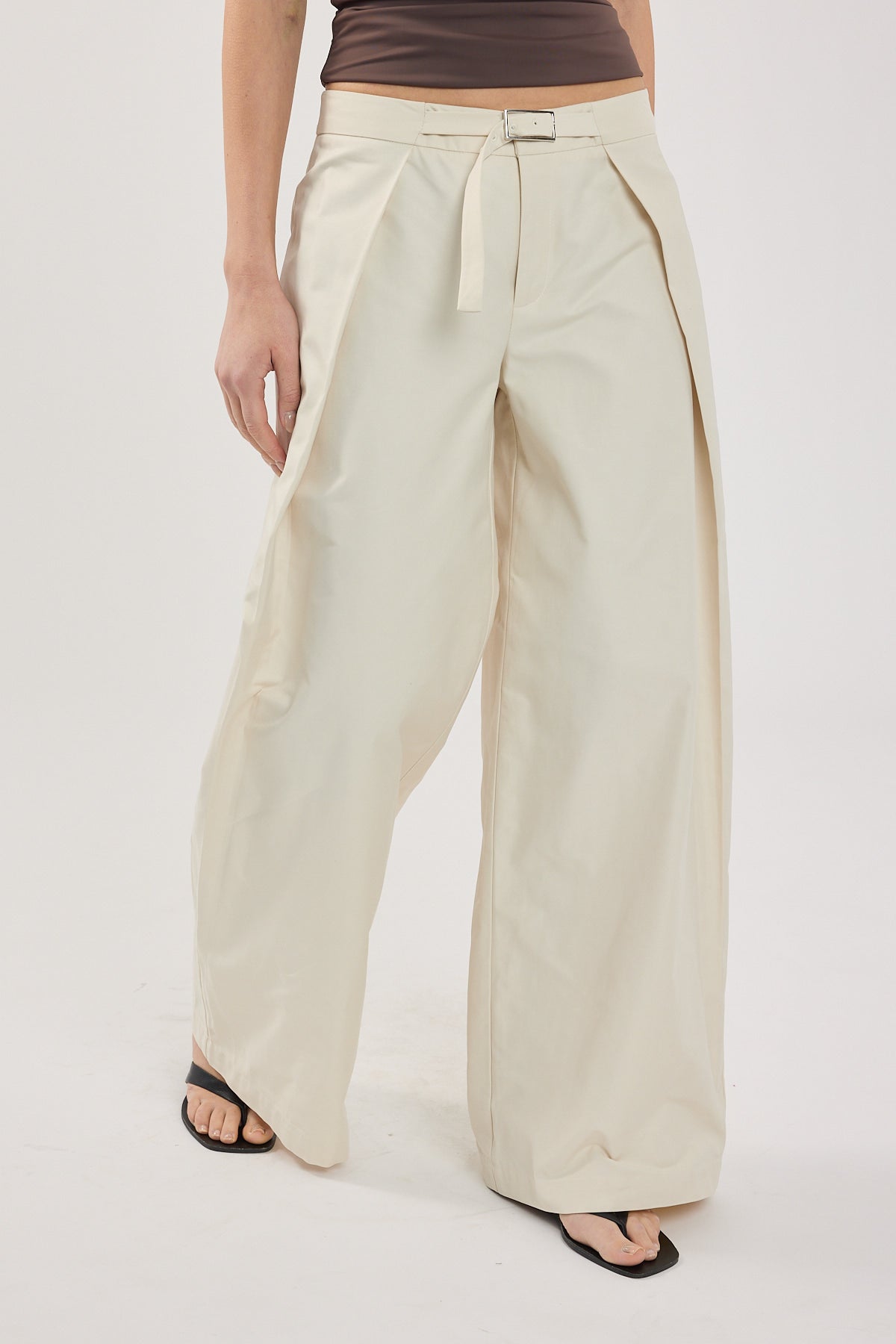 Perfect Stranger Duo Wrap Mid Rise Pant STONE