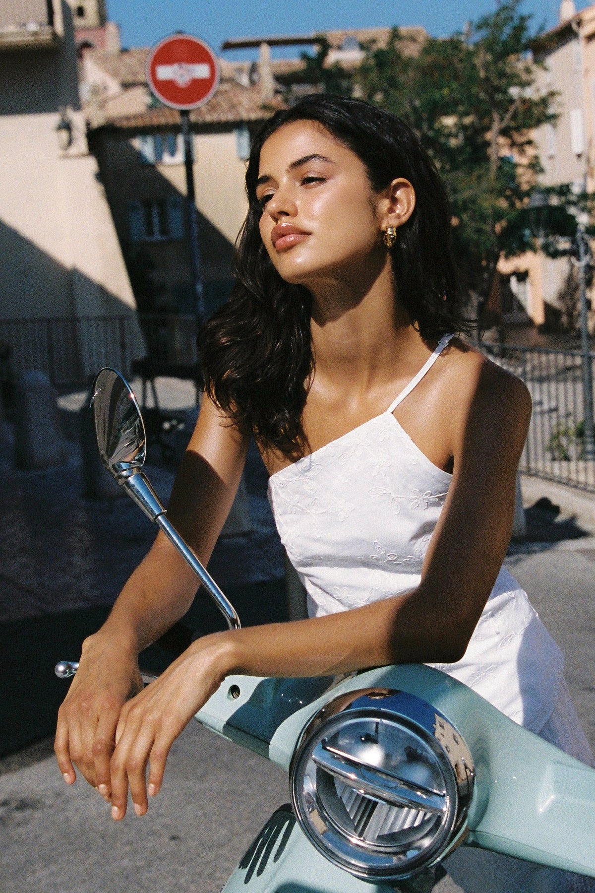 Perfect Stranger Pascal Jacquard Asymmetrical Top White
