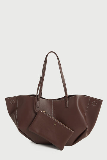Peta + Jain Willa Tote Bag Chocolate Pebble/Gold