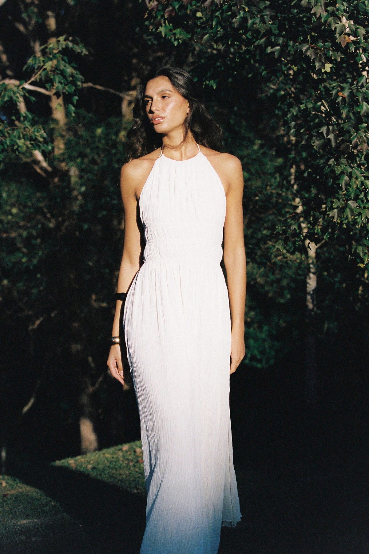 Perfect Stranger Janie Halter Maxi Dress Cream
