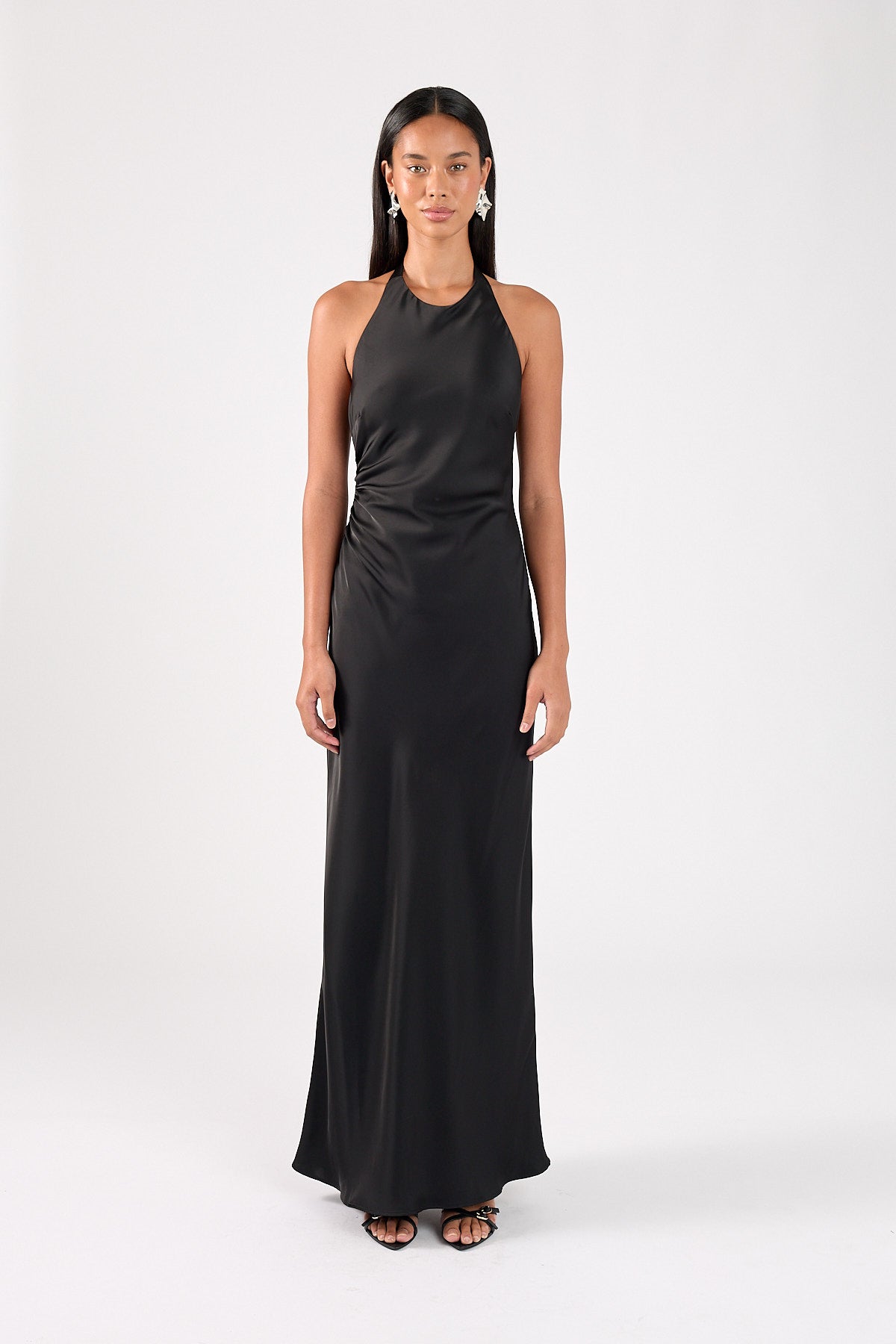 Perfect Stranger Jayde High Neck Maxi Dress Black