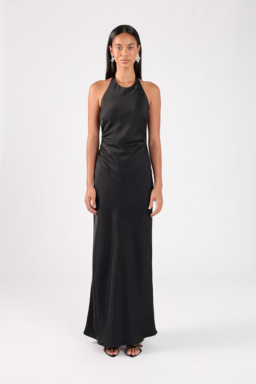 Perfect Stranger Jayde High Neck Maxi Dress Black