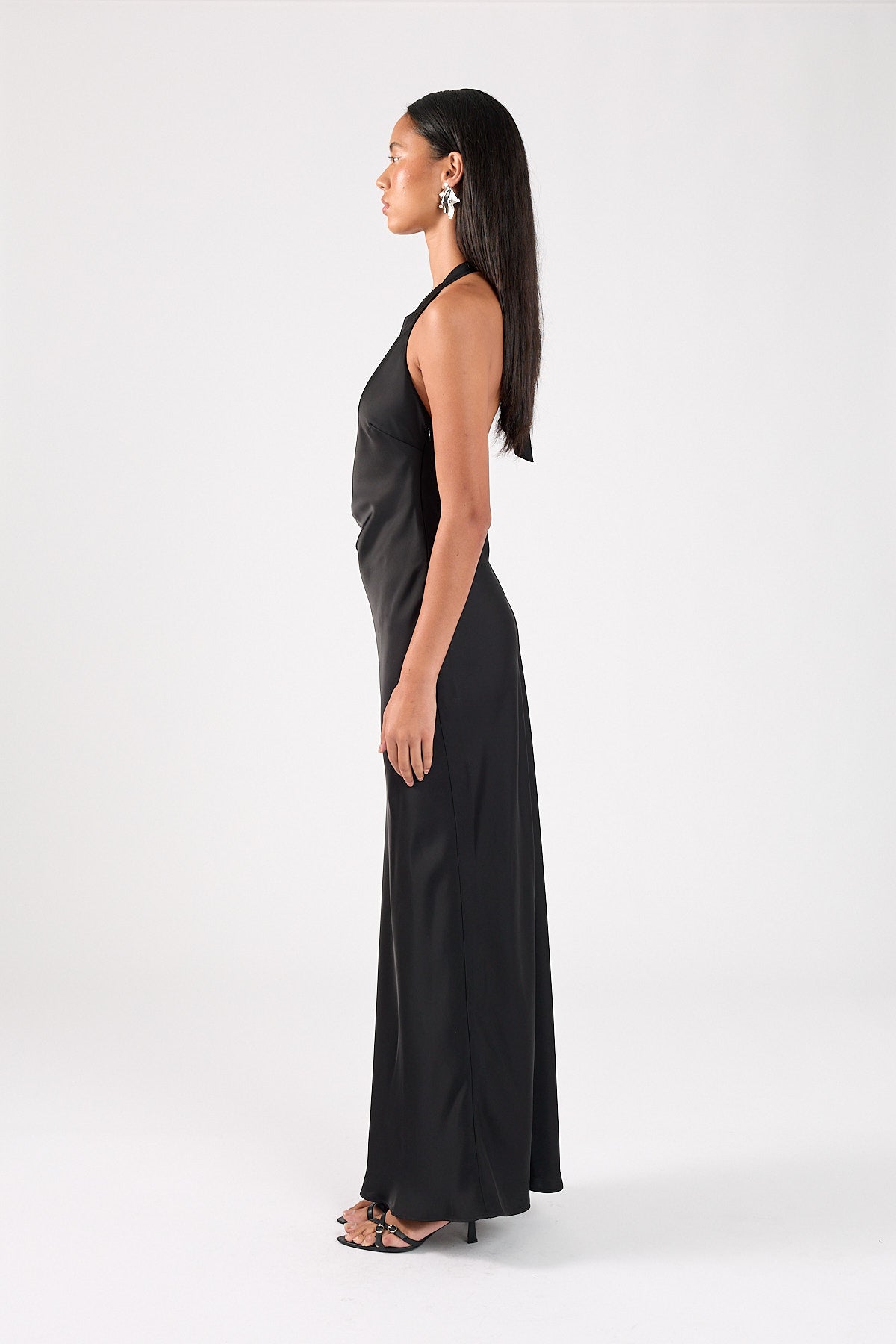 Perfect Stranger Jayde High Neck Maxi Dress Black