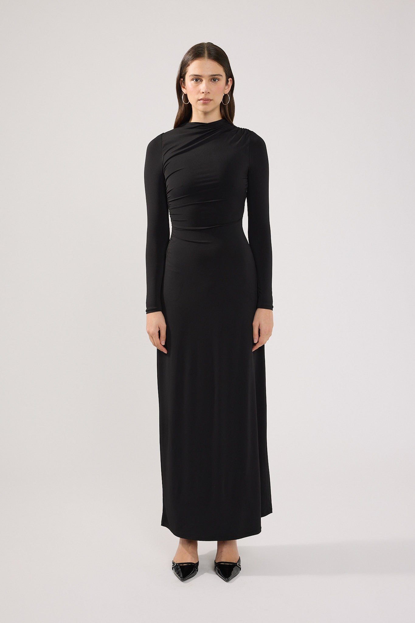 Perfect Stranger Rosie Long Sleeve Maxi Dress Black