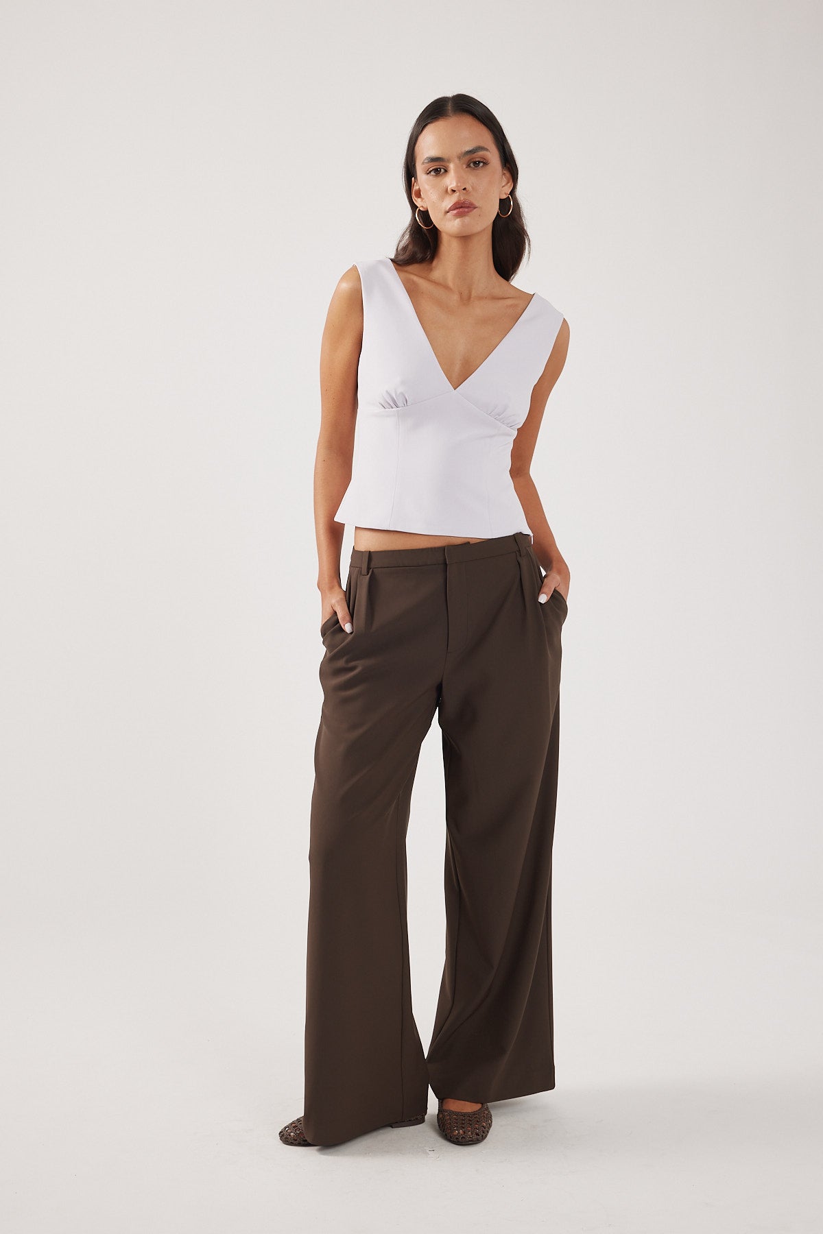 Perfect Stranger Allegra V-Neck Top Lilac