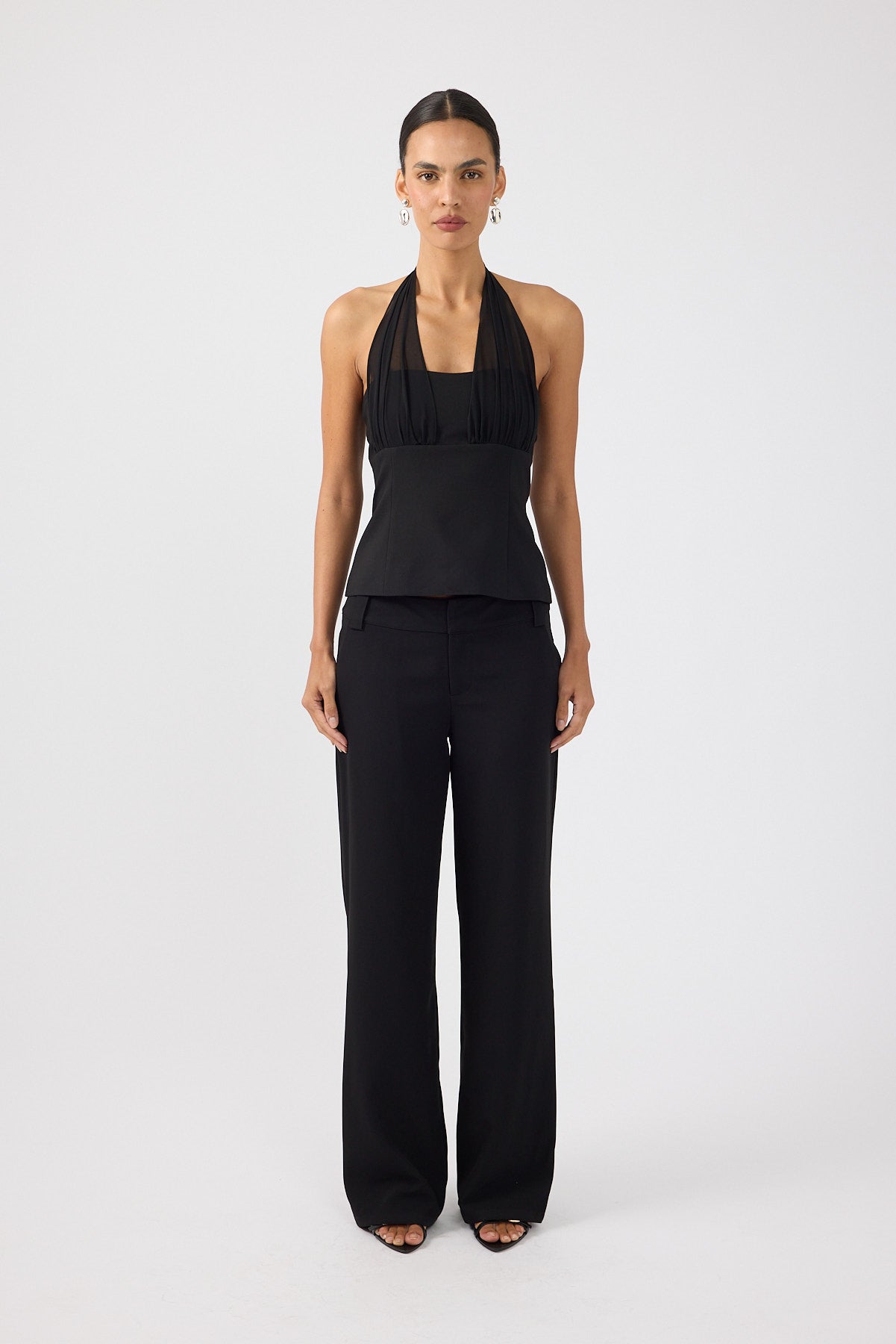 Perfect Stranger Lula Halter Top Black