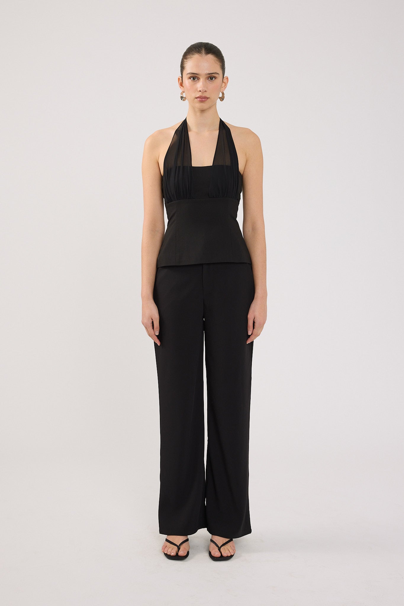 Perfect Stranger Lula Halter Top Black