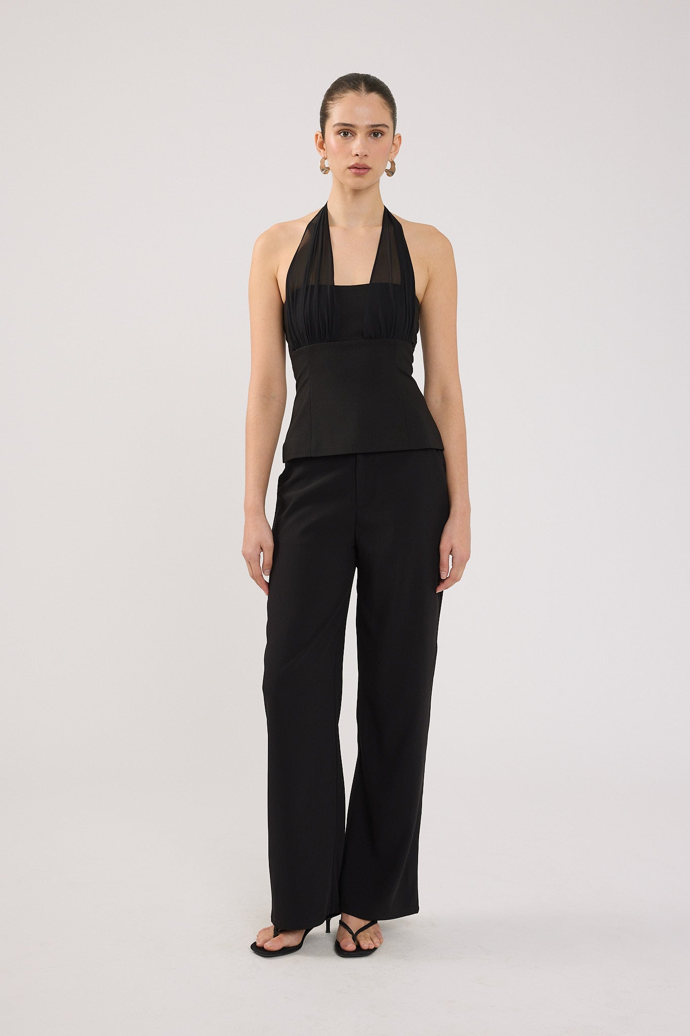 Perfect Stranger Lula Halter Top Black