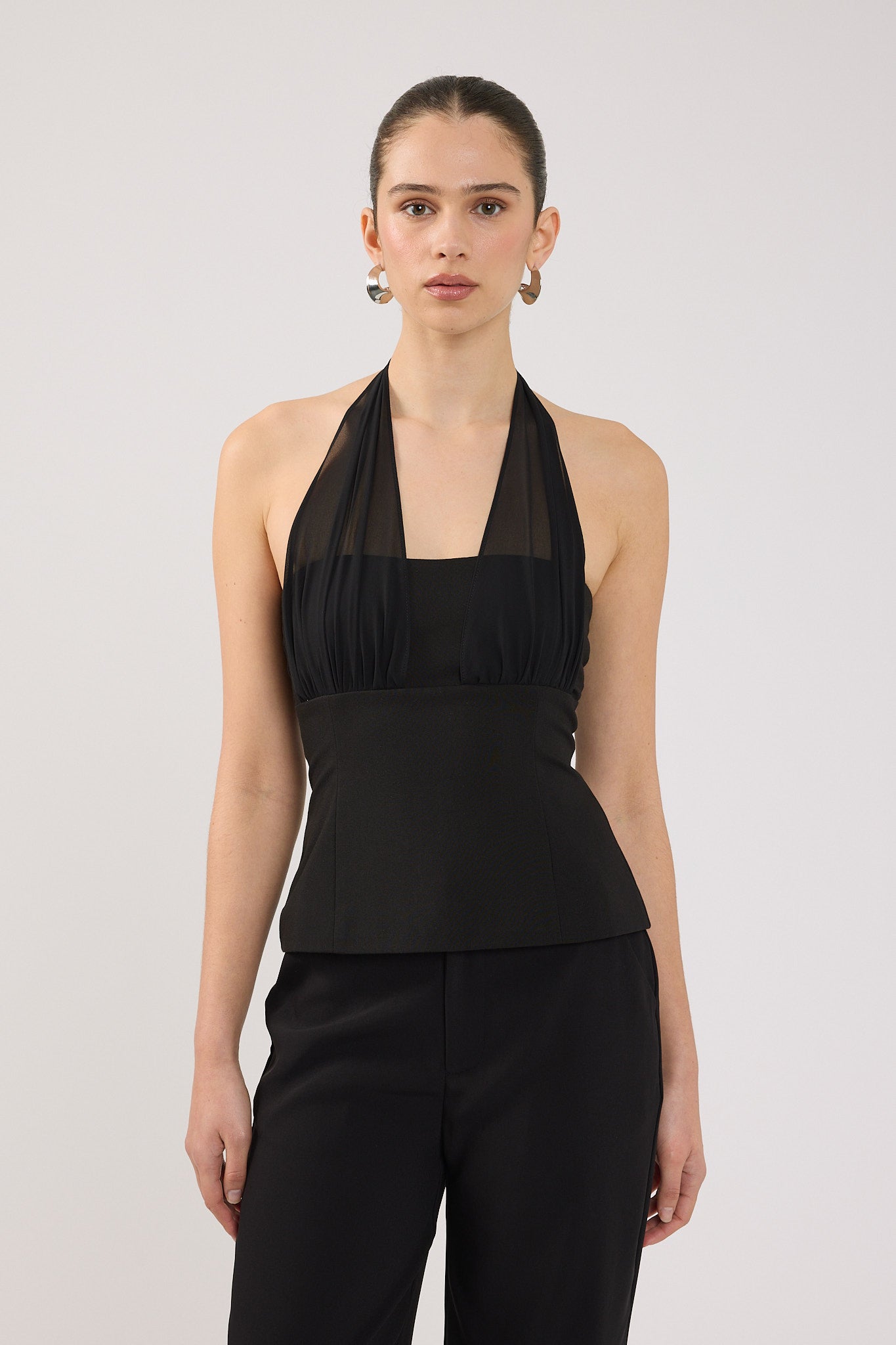 Perfect Stranger Lula Halter Top Black
