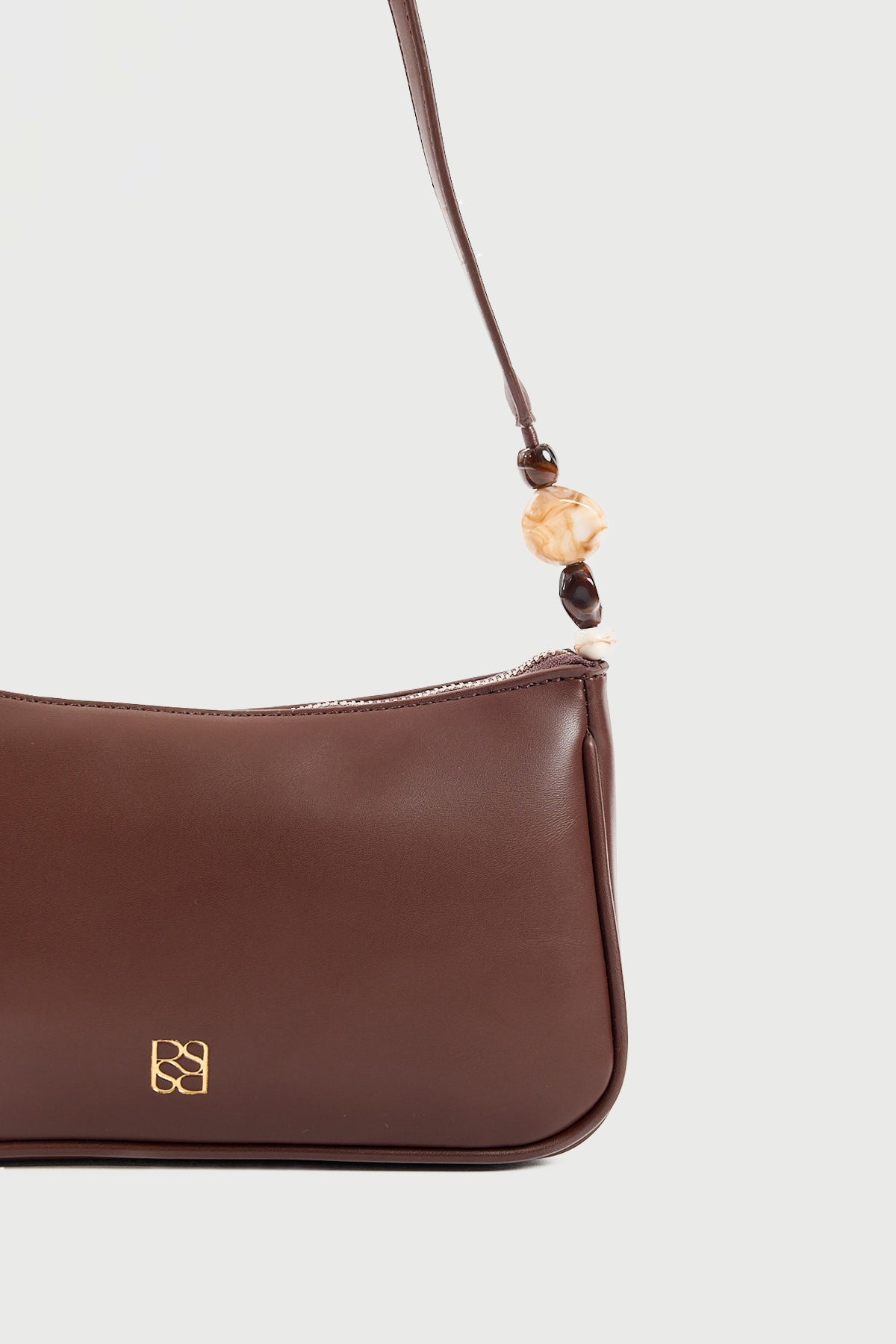 Perfect Stranger Zeya Beaded Shoulder Bag Brown