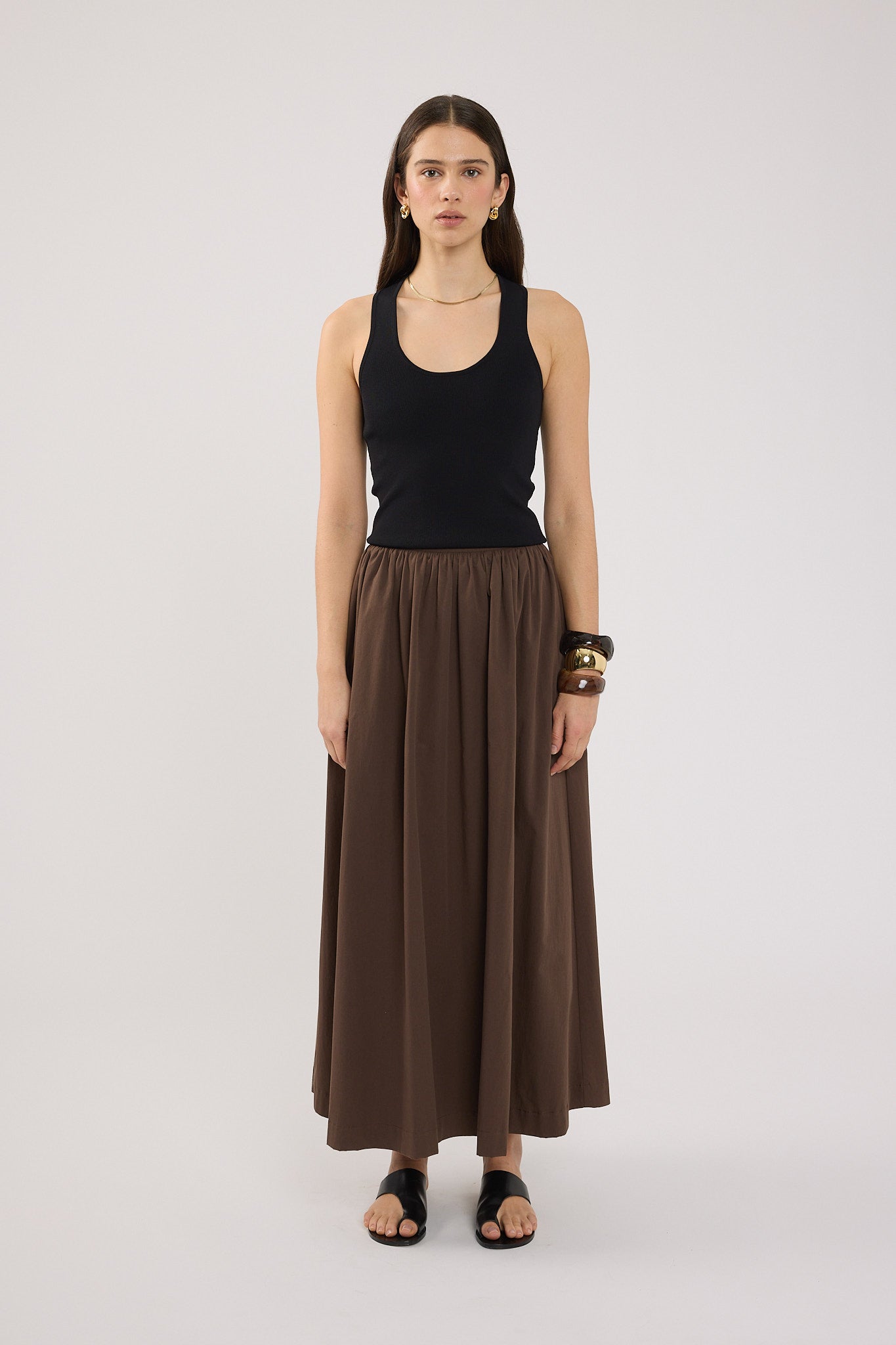Perfect Stranger Isley Maxi Skirt Brown