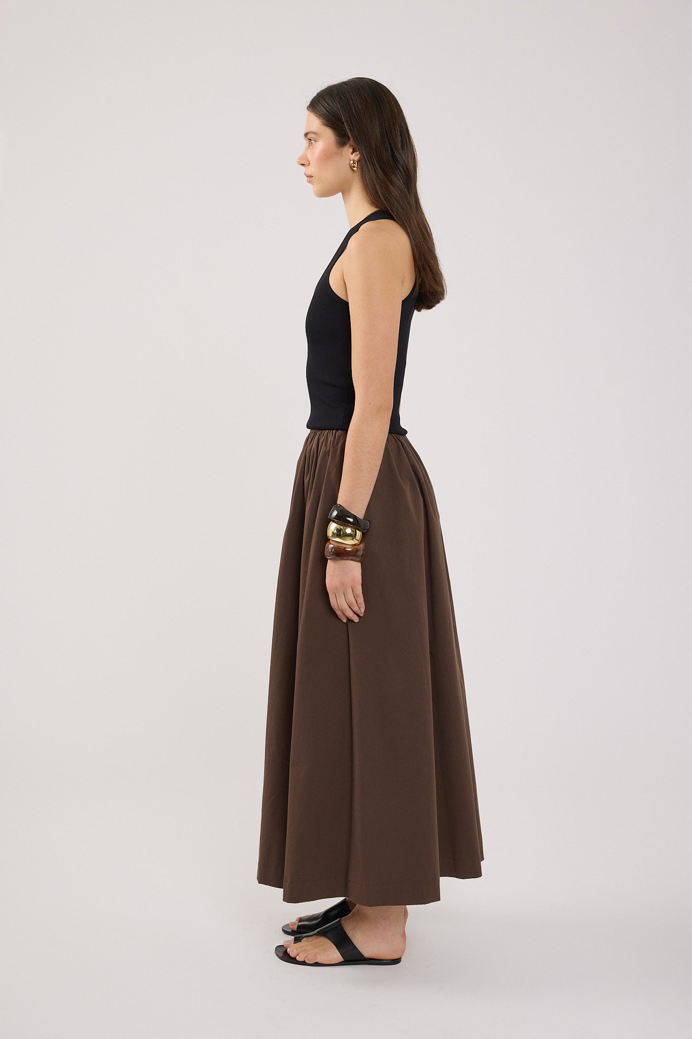 Perfect Stranger Isley Maxi Skirt Brown