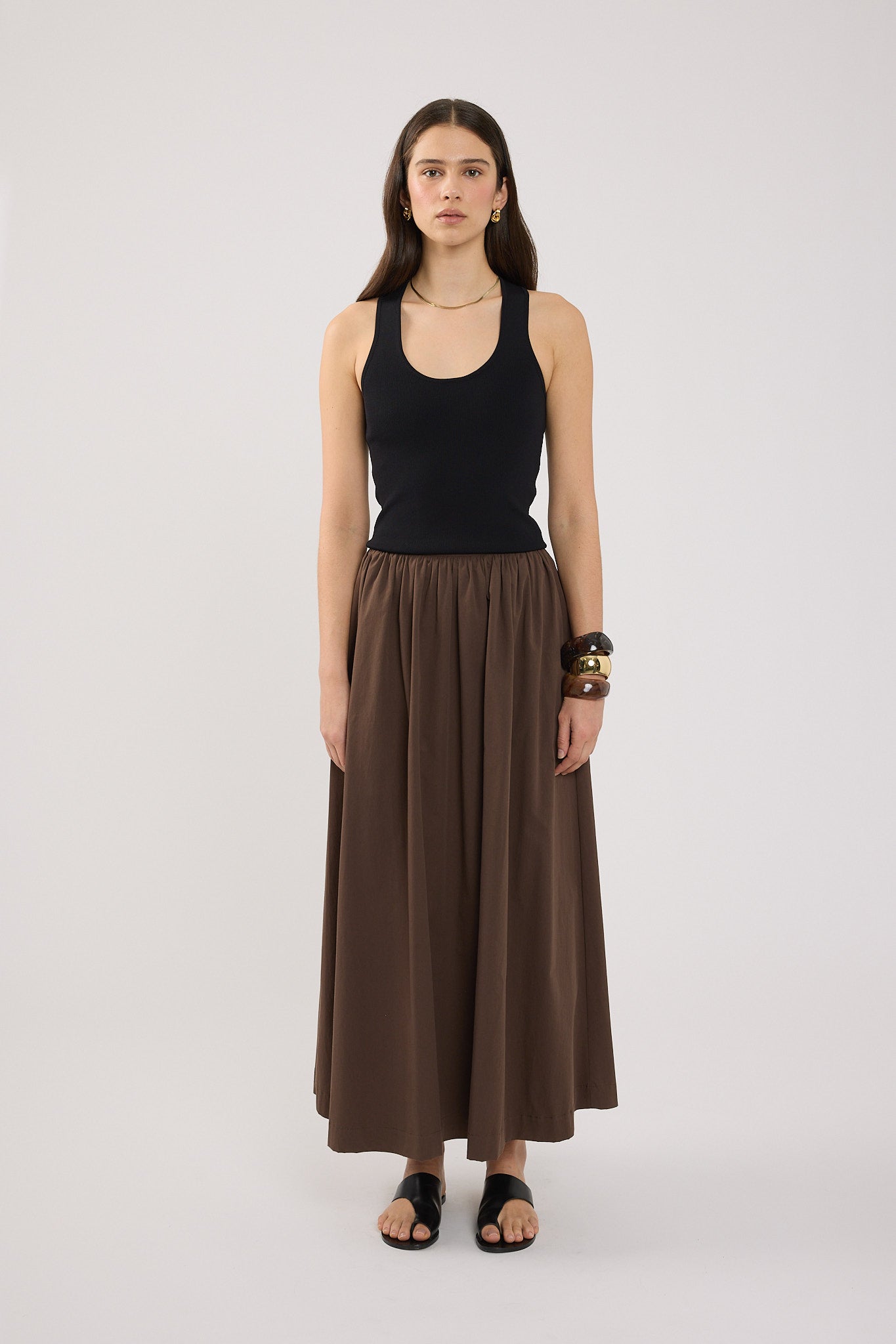 Perfect Stranger Isley Maxi Skirt Brown