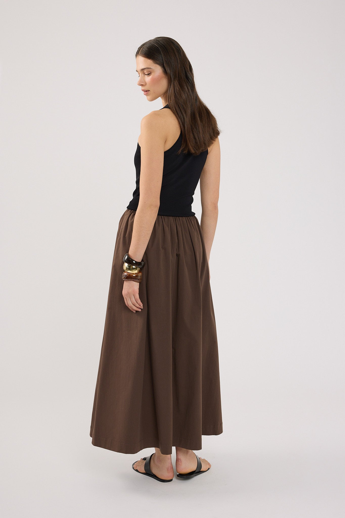 Perfect Stranger Isley Maxi Skirt Brown