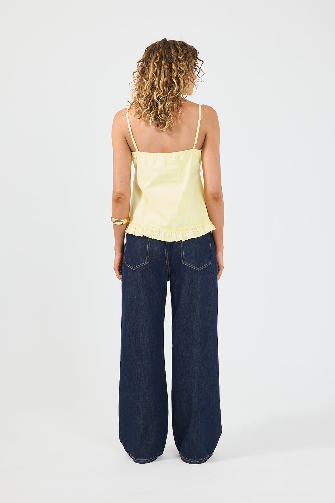 Perfect Stranger Frankie Frill Top Yellow
