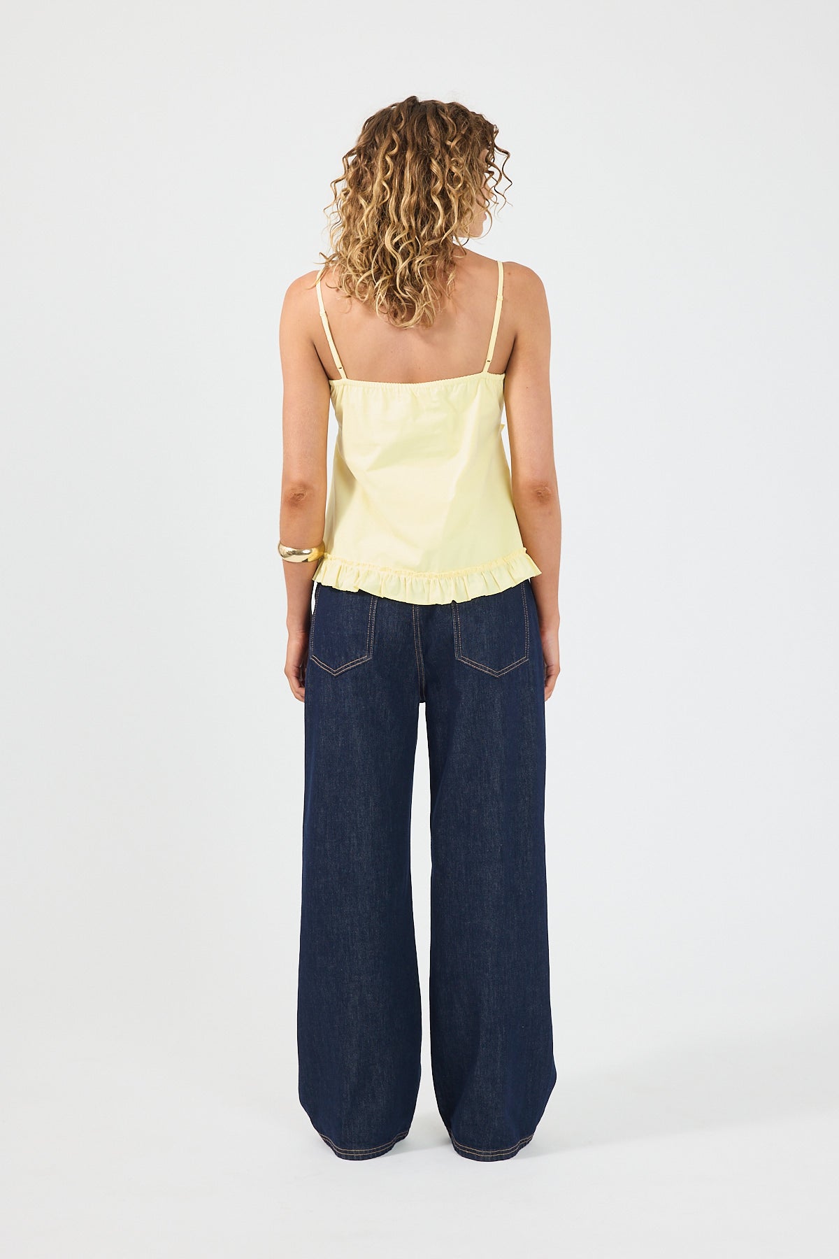 Perfect Stranger Frankie Frill Top Yellow