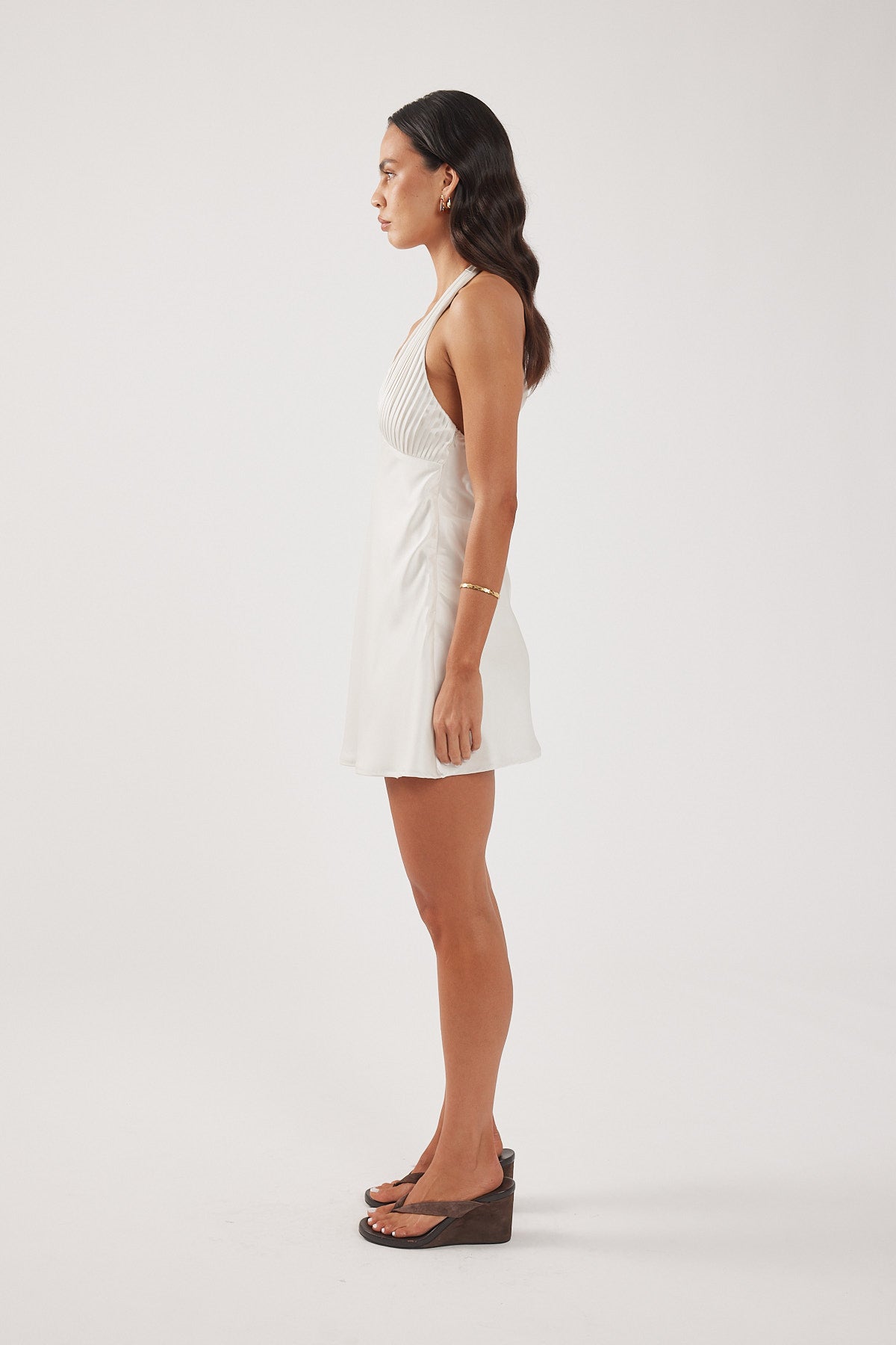 Perfect Stranger True Romance Satin Mini Dress Champagne