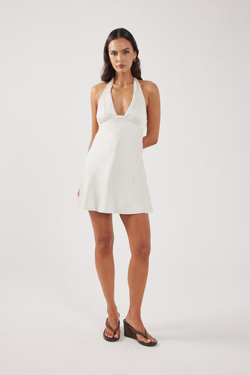 Perfect Stranger True Romance Satin Mini Dress White