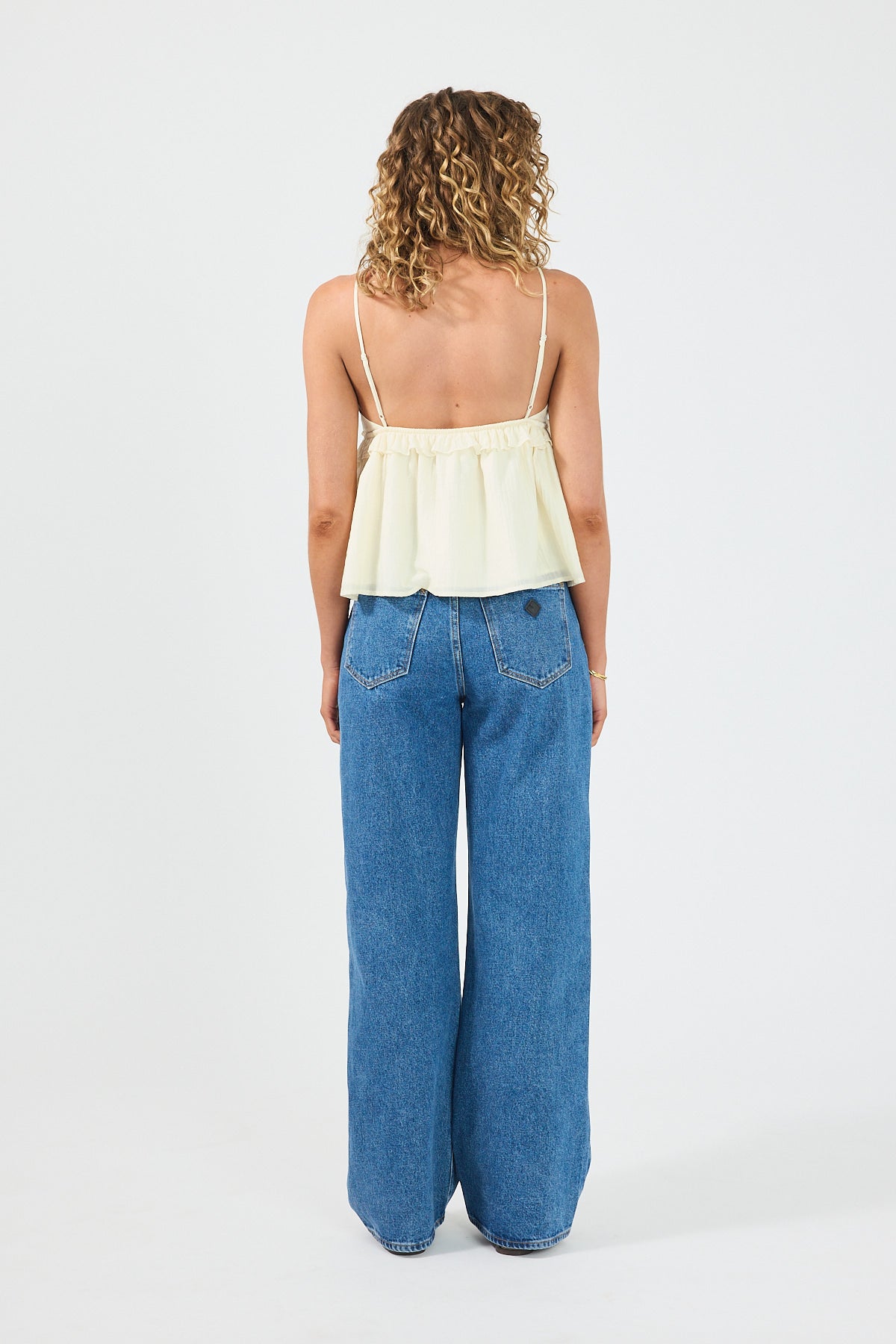 Perfect Stranger Amie Frill Cami Top Off White