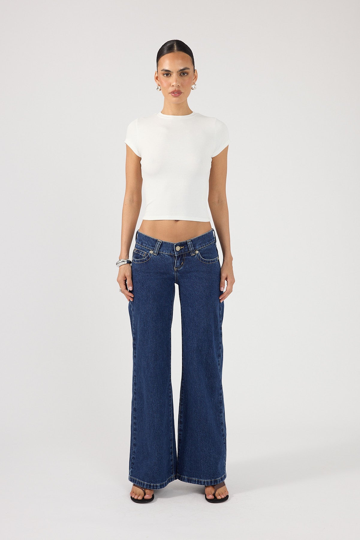 Perfect Stranger Better Viscose Cap Sleeve Tee White