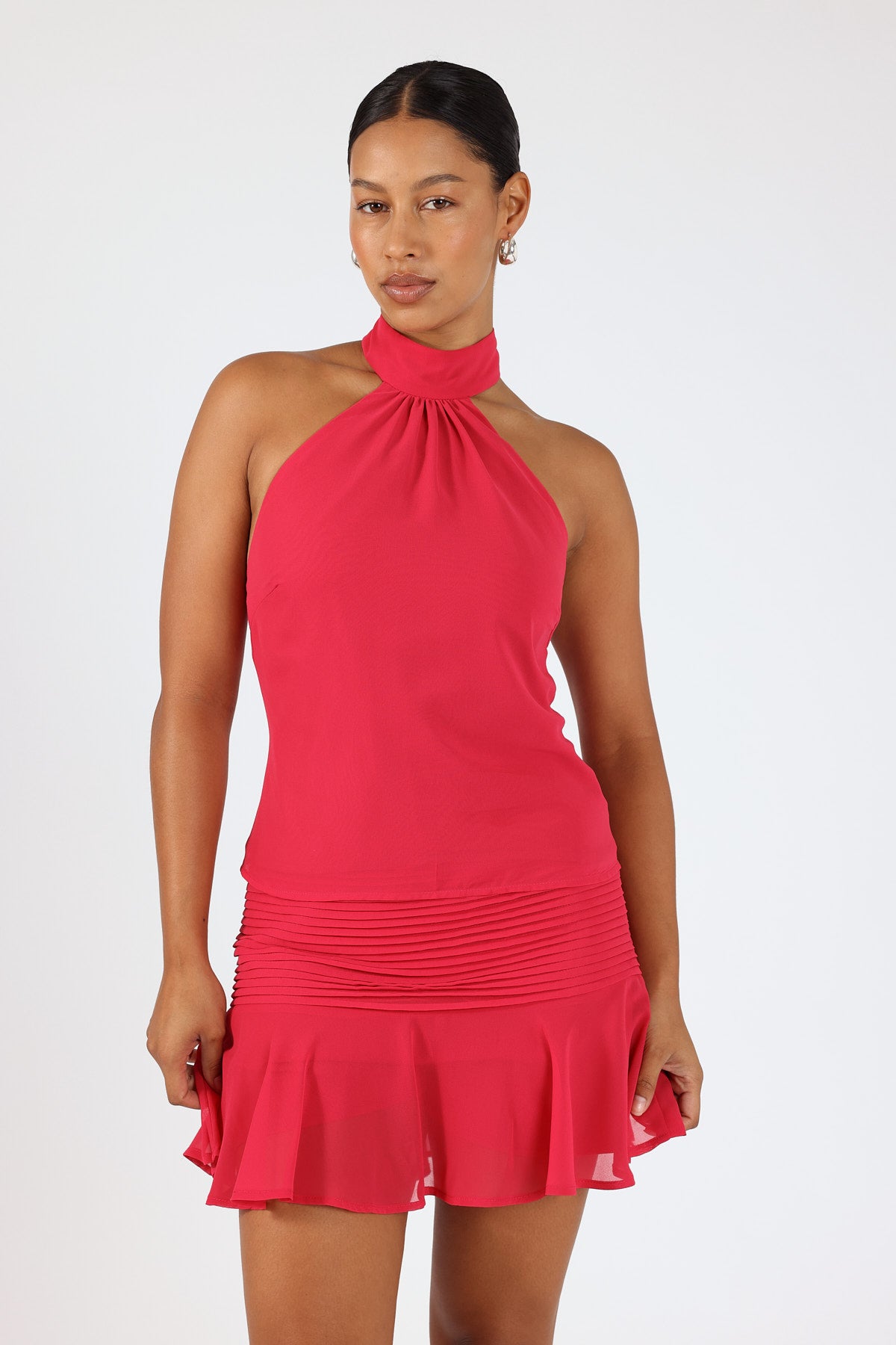 Perfect Stranger Eland Halter Top Red