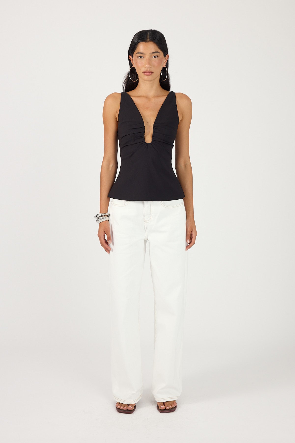 Perfect Stranger Alba Structured Top Black