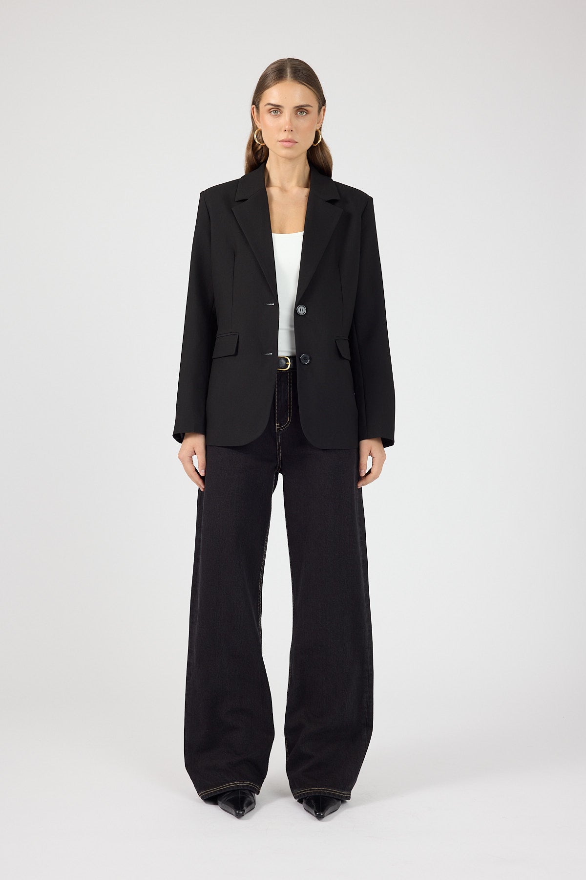 Perfect Stranger Luca Oversized Blazer Black
