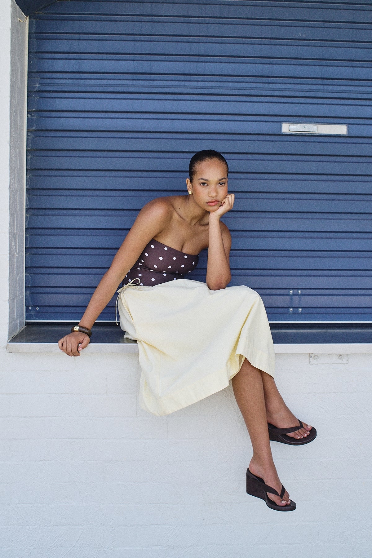 Perfect Stranger Penelope Midi Skirt Butter